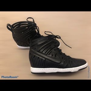 Nike Dunk Sky Hi Platform Wedge Laser Cut Sneakers